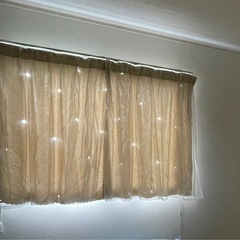 レース一体型カーテン 100×100 2枚セットの画像