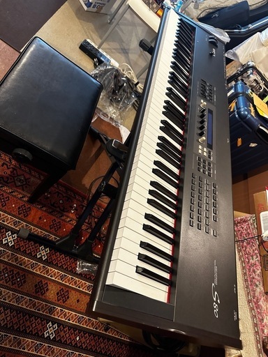 YAMAHA SY85 シンセサイザー ヤマハケーススタンド付き