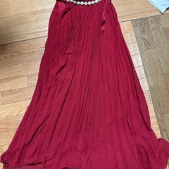 値下げ　ワインレッドドレス　ワンピースの画像