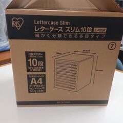 【無料】レターケース スリム A4 浅型引出し10段 アイリスオーヤマ L-10SRの画像