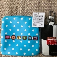 非売品　未使用品　チロルチョコ　ビスケット水玉ポーチの画像