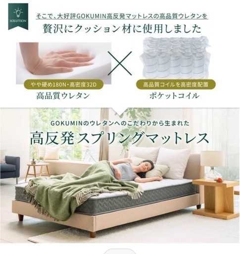 【お話中】シングルベッド，マットレス付