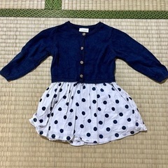 子供服80サイズ カーディガン風ワンピース