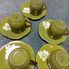 昭和レトロ 陶七宝 カップ&ソーサー 5客の画像