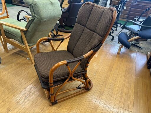 【愛品館八千代店】Kazama　カザマ　籐チェア　フットレスト付