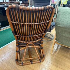 【愛品館八千代店】Kazama　カザマ　籐チェア　フットレスト付の画像