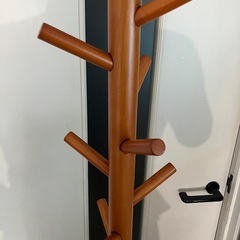 ポールハンガー　ナチュラル　木製の画像