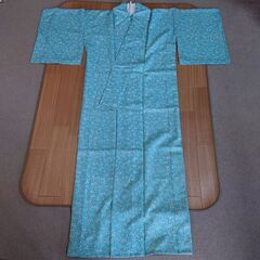 着物 水色小紋単衣