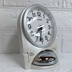 SEIKO セイコー 目覚まし時計 RAIDEN 品番NR436W クォーツ 動作OK 置時計【ヤケあり】☆札幌市 白石店 の画像