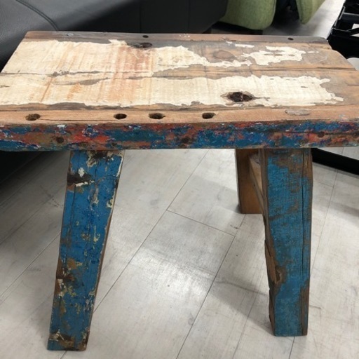 スツール　ALL FROM BOATS 古材　ブラウン【トレファク堺福田店】