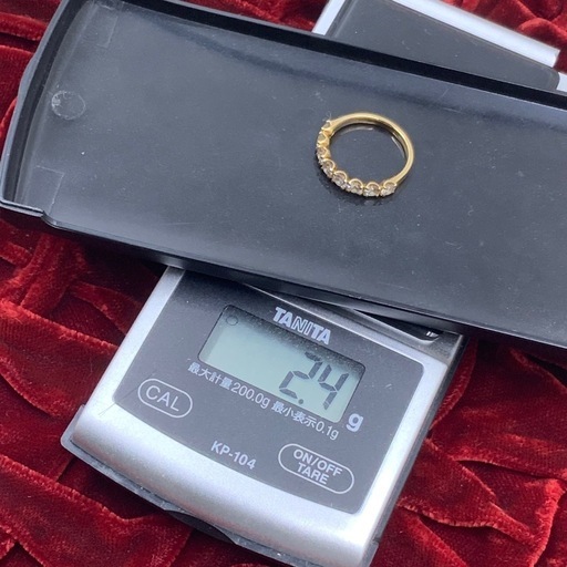 K18 ハーフエタニティ　リング　1ct 指輪　2.4g