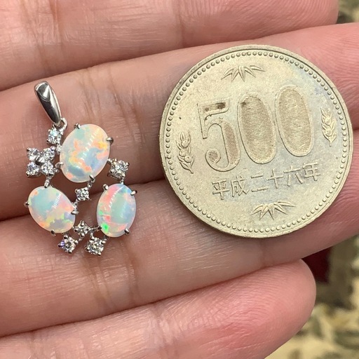 TASAKI タサキ　 オパール　ペンダント　pt900 ダイヤ　3.5g