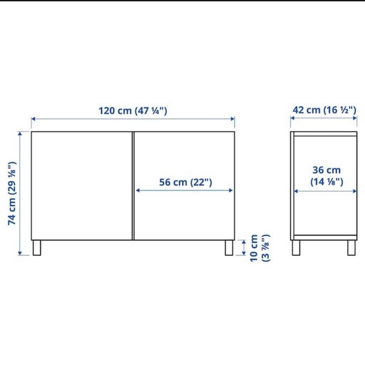 IKEA BESTA キャビネット チェスト イケア 収納棚 グレー 北欧家具