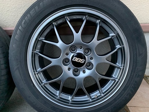 BBS RG-R 7J-17 オフセット42 PCD114.3 ダイヤモンドブラック 多車種に適合！軽量鍛造アルミホイール美品4本