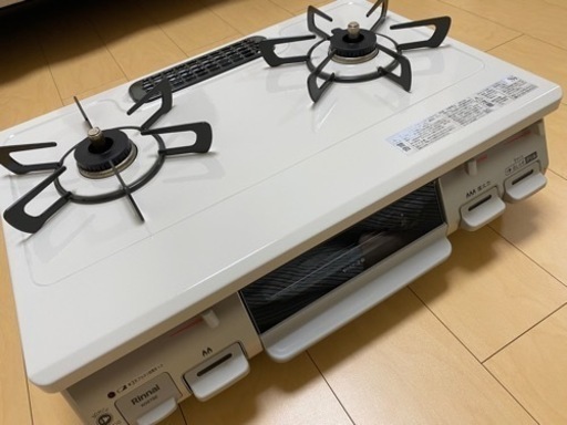 リンナイ製ガステーブル　都市ガス　右強火力（美品）