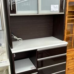 ★ジモティ割あり★ NITORI レンジボード 茶 H206×D51×W100 クリーニング済み TC1009
