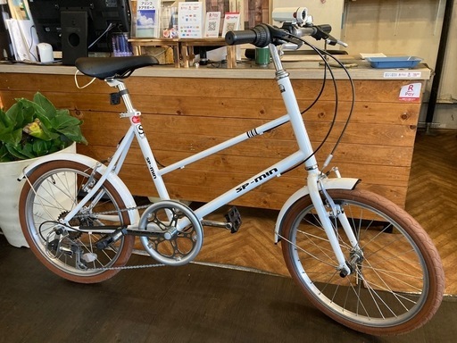 【SALE！8月末まで防犯登録無料！】6段変速　20インチミニベロ　ホワイト