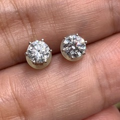 pt900 プラチナ900 ダイヤ ピアス 一粒ダイヤピアス 1g トータル0.8ct UP