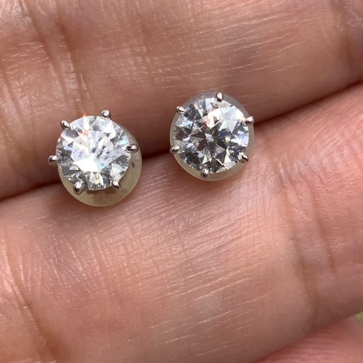 pt900 プラチナ900 ダイヤ　ピアス　一粒ダイヤピアス　1g トータル0.8ct UP