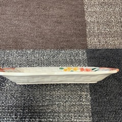 【新品未使用】花柄　レクタングルプレート　取手付き　長方形　角皿　盛皿の画像