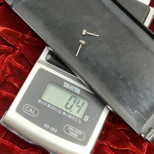 pt900 一粒ダイヤ　ピアス　ダイヤモンドピアス　 0.2ctUP 0.4g