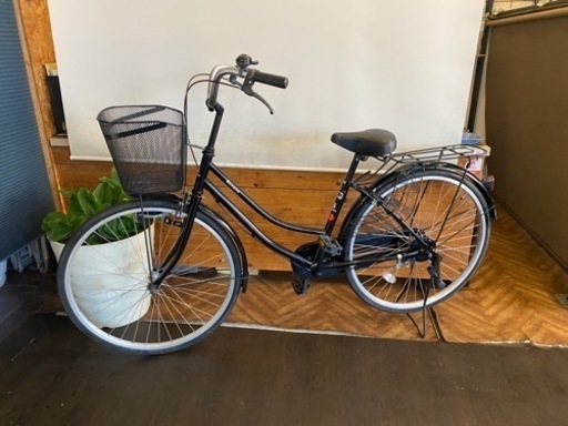【防犯登録無料セール】26インチ　シングルギア　自転車　ブラック