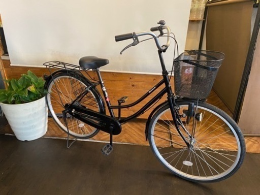 【防犯登録無料セール】26インチ　シングルギア　自転車　ブラック