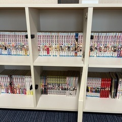 中古の棚と漫画（ワンピース他）