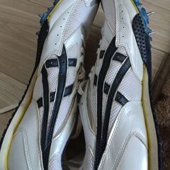 アシックスのスパイクシューズ（スパイクピン付き）の画像