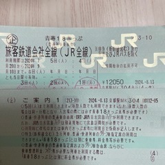 (取引中)青春18きっぷ　2回分　5000円