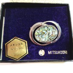 メキシコ貝ブローチ