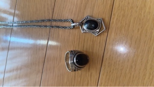 シルバー天然石リング、ネックレス