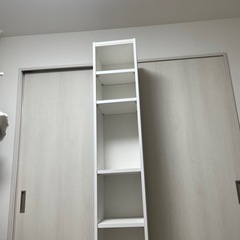 本棚  高さ198 幅30 奥行29cm ホワイト 強化棚  の画像