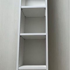 本棚  高さ198 幅30 奥行29cm ホワイト 強化棚  の画像