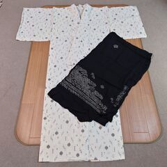 男性用浴衣セット（浴衣・絞り三尺帯）の画像