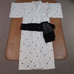 男性用浴衣セット（浴衣・絞り三尺帯）