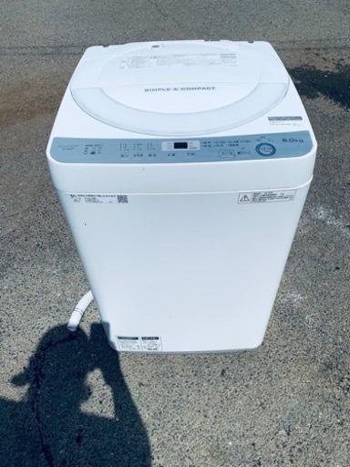 シャープ　全自動電気洗濯機　ES-GE6B-W