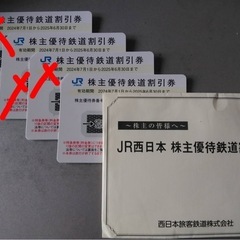 【緊急値下げ】JR西日本 株主優待鉄道割引券