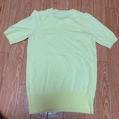 ZARA ザラ 半袖ニットトップス 半袖　レモンイエロー　ニット　トップス　イエローの画像