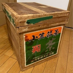 レトロなお茶箱　季節の衣装ケースなどに