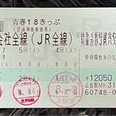 青春18きっぷ 2回分 返却不要
