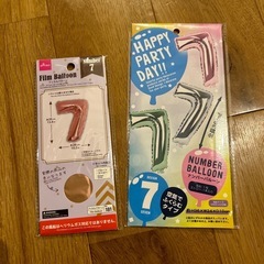 『７』のアルミバルーン　ピンク