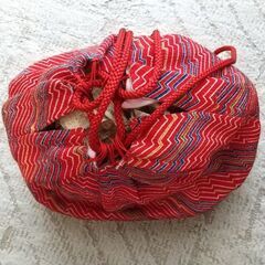 着物用籠バッグ赤の画像