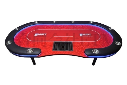 新品未使用　LEDポーカーテーブル　WPTレッド