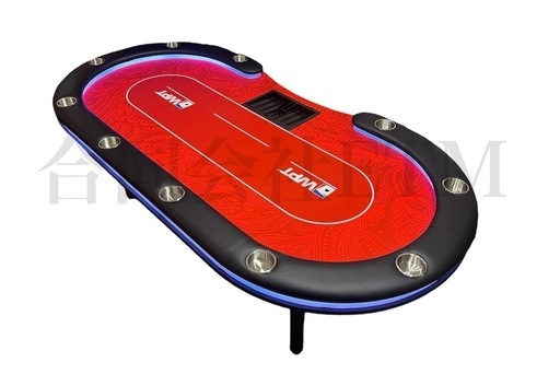 新品未使用　LEDポーカーテーブル　WPTレッド