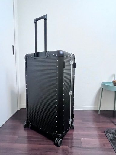 靴/バッグ FPM Milano Bank Spinner84 Suitcase CAVIAR BLACK FPM MILANO Bank Spinner 68cm Leather-Trimmed Polycarbonate