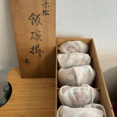【未使用】赤絵　飯茶碗　藍　の画像