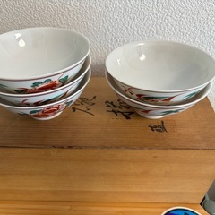 【未使用】赤絵　飯茶碗　藍　の画像