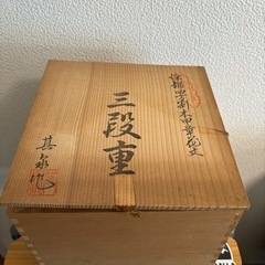 【未使用】有田焼　染錦四方木甲草花文　3段重の画像
