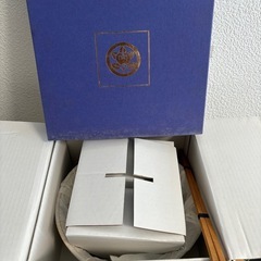 【未使用】たち吉　赤絵花文　取り皿揃　箸付の画像